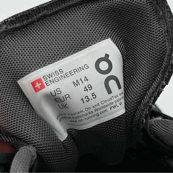 On Running Cloud X Black Low Top Sneakers Men’s Size 14 - Picture 8 of 8